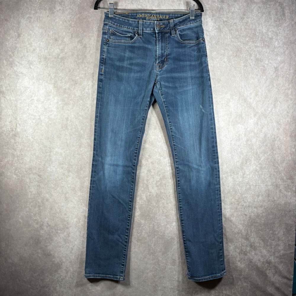 American Eagle Jeans Men 30X34 Blue Original Straight Extreme Flex Stretch Denim
